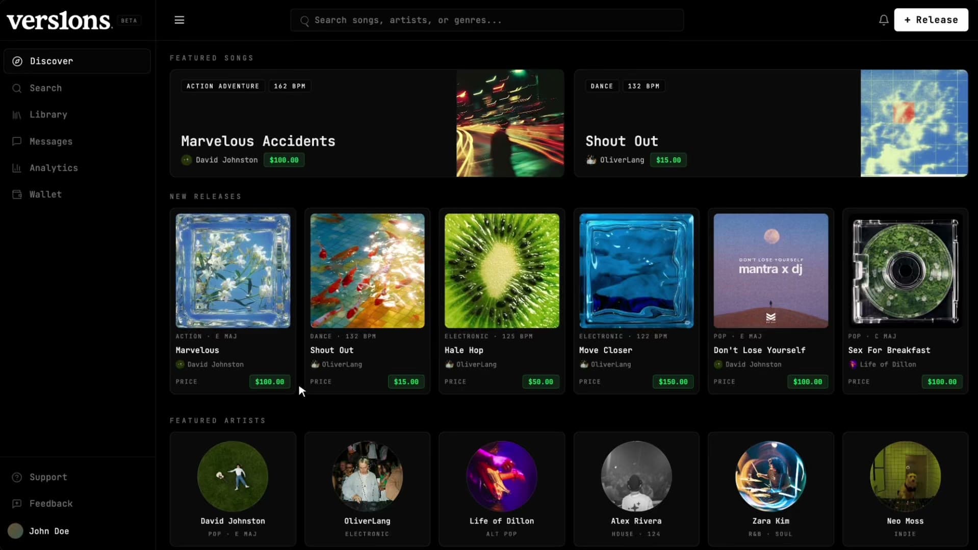 Preview of the vers1ons licensing flow inside a laptop screen